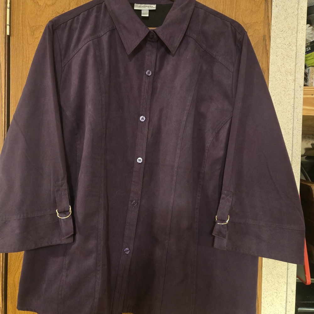 Dressbarn Deep Purple Trench Coat
